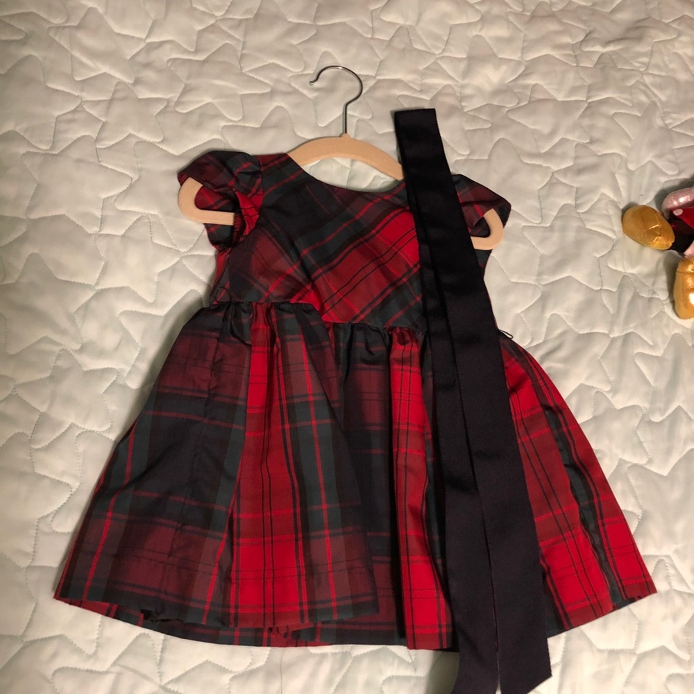 Ralph Lauren Christmas dress. 6 months. Red plaid